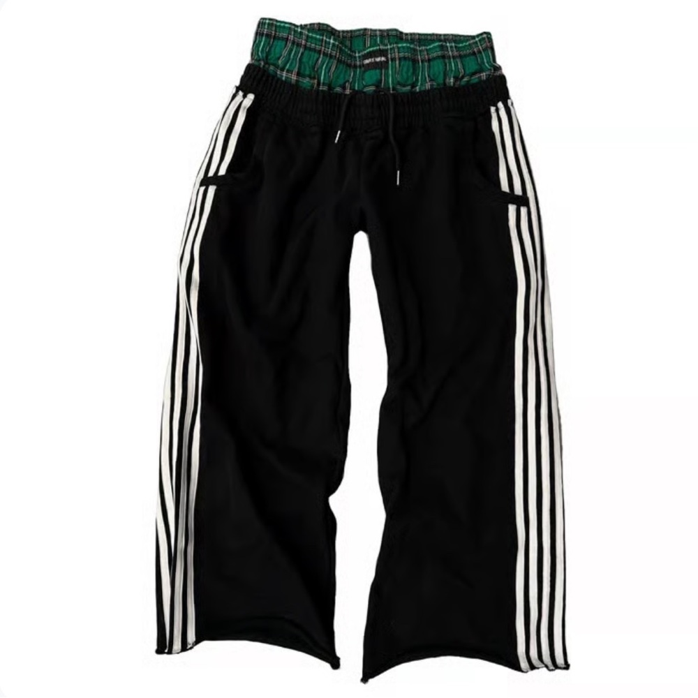 Concrete Mansions Black Concrete Track Sweats sz large unisex